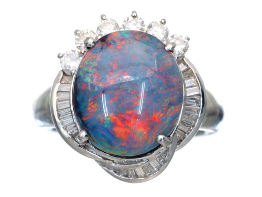 BOP 8.15ct D 0.59ct Pt900 8.5g Ring 
