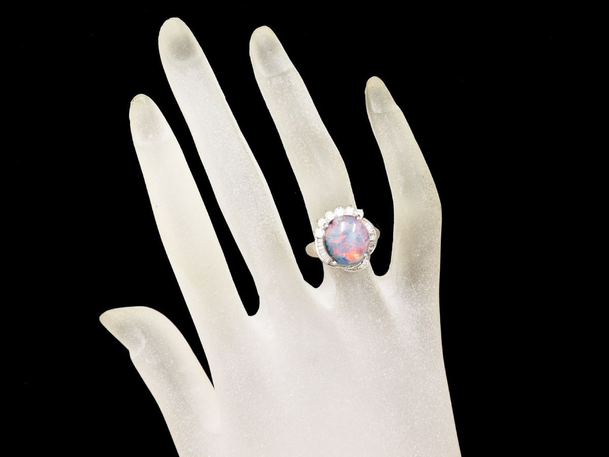 BOP 8.15ct D 0.59ct Pt900 8.5g Ring 