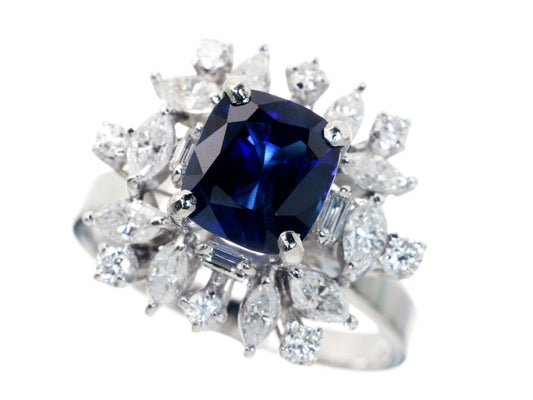 S2.04ct D0.92ct PT850 6.6g Ring 