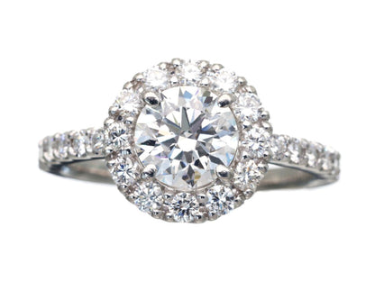 D1.050/0.54ct Pt900 4.1g Ring 