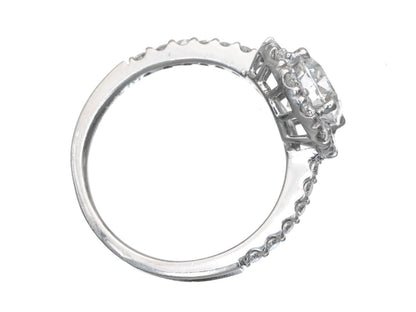 D1.050/0.54ct Pt900 4.1g Ring 