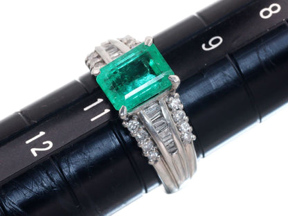 E1.673ct D0.40ct Pt900 7.1g Ring 
