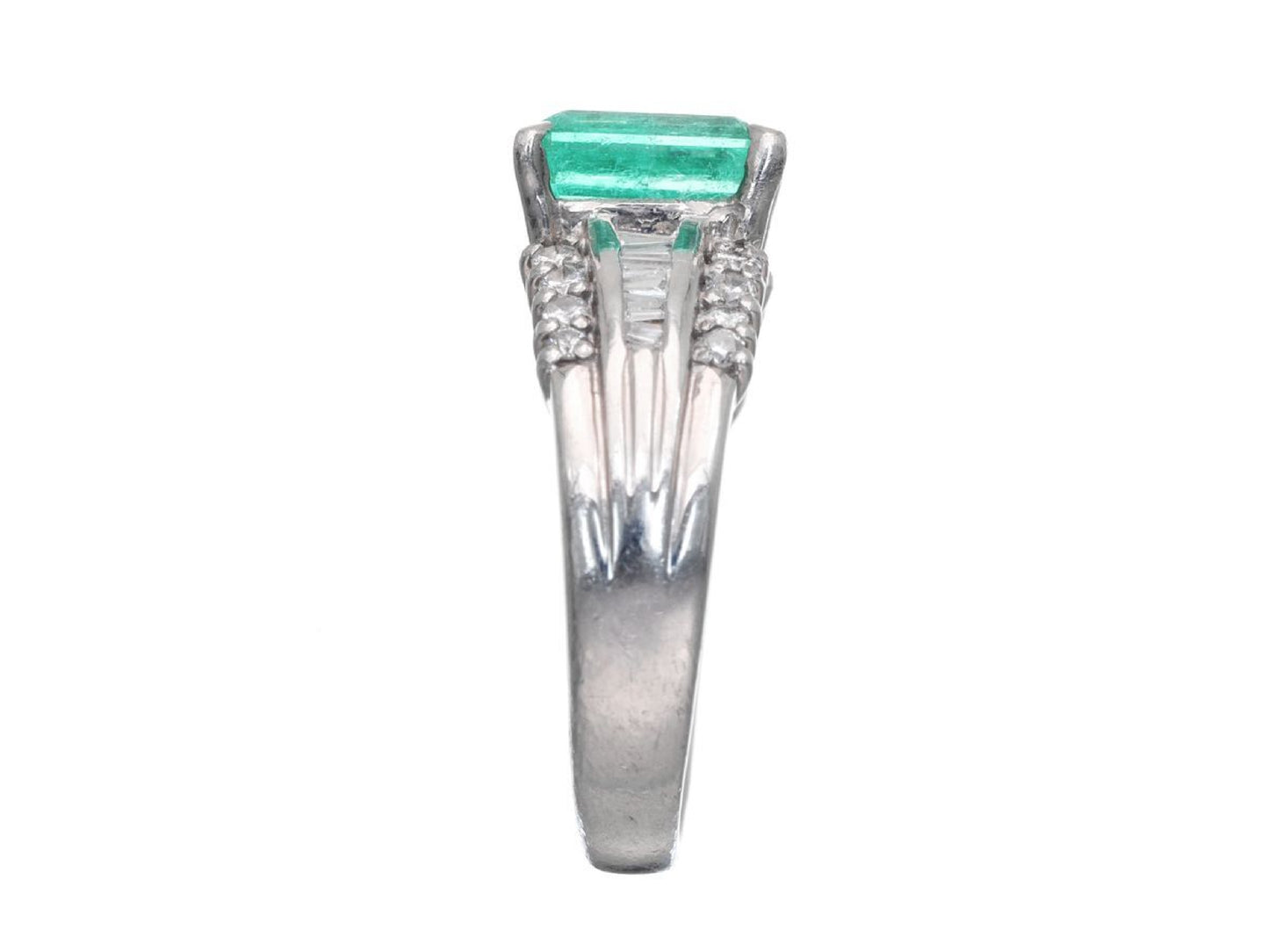 E1.673ct D0.40ct Pt900 7.1g Ring 