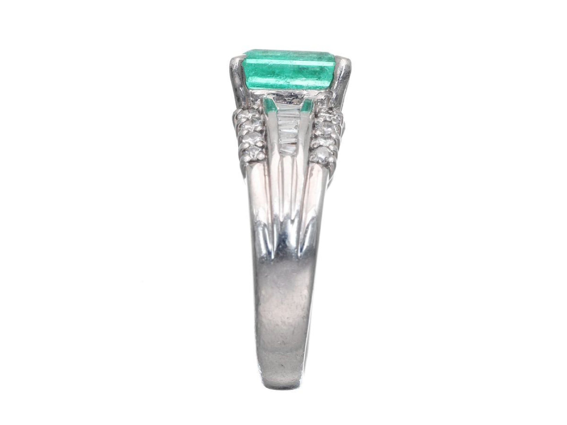 E1.673ct D0.40ct Pt900 7.1g Ring 