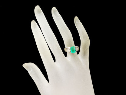 E1.673ct D0.40ct Pt900 7.1g Ring 