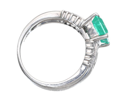 E1.673ct D0.40ct Pt900 7.1g Ring 