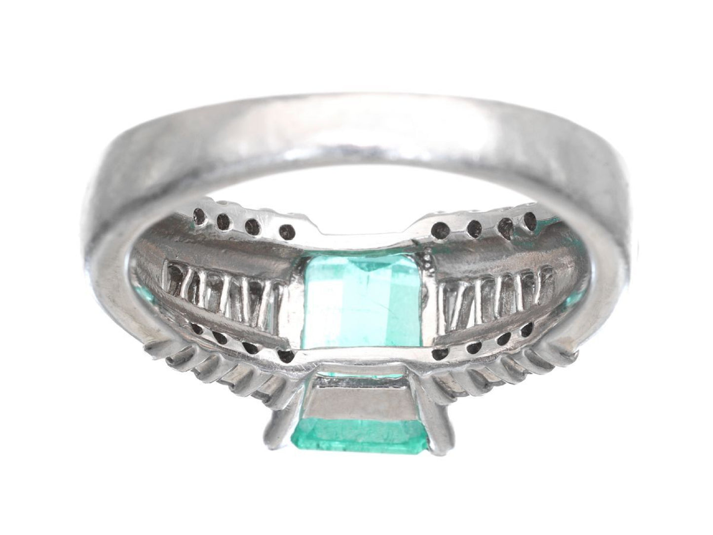 E1.673ct D0.40ct Pt900 7.1g Ring 