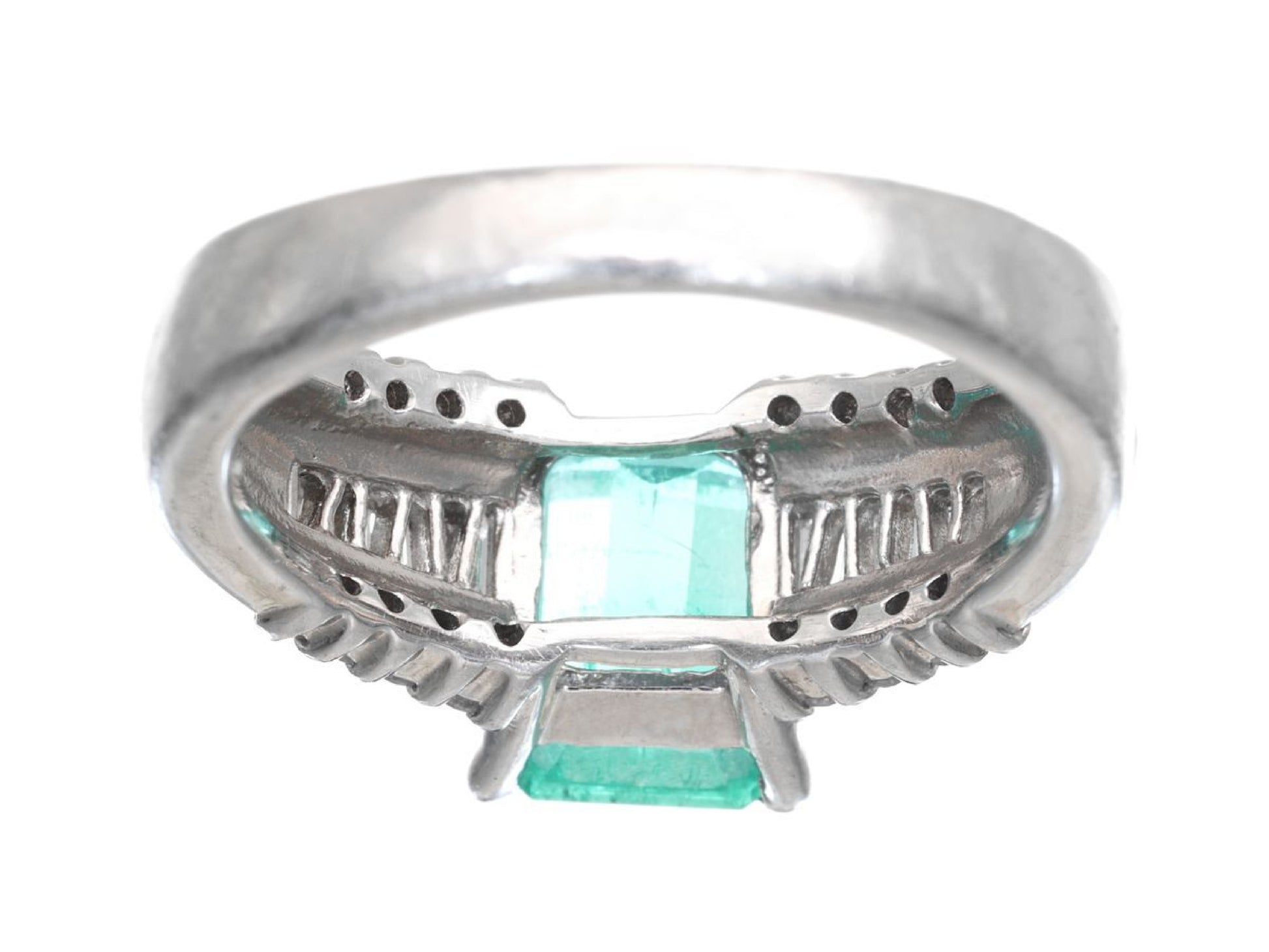 E1.673ct D0.40ct Pt900 7.1g Ring 