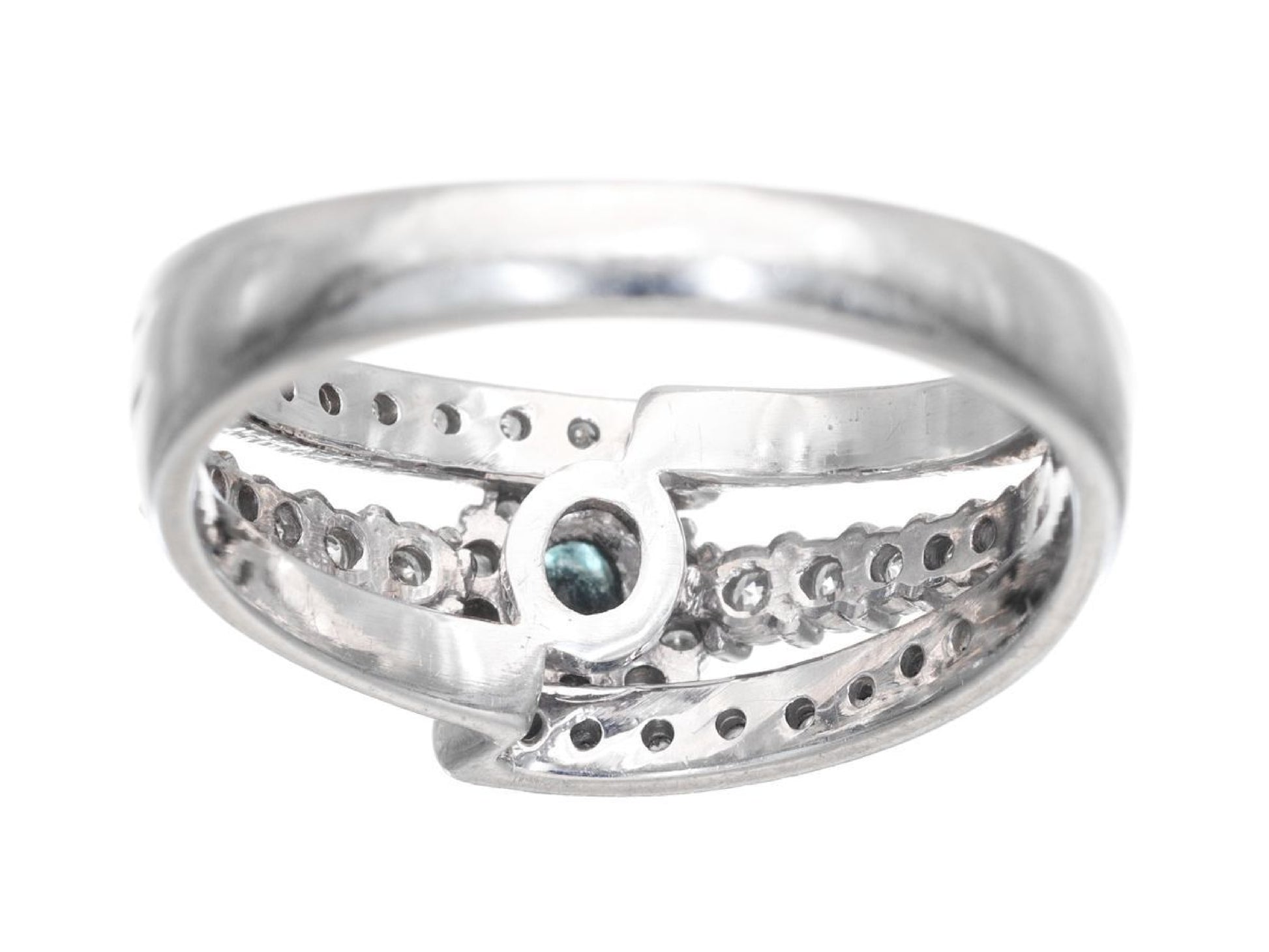 AX 0.30ct D 0.36ct Pt900 7.0g Ring 