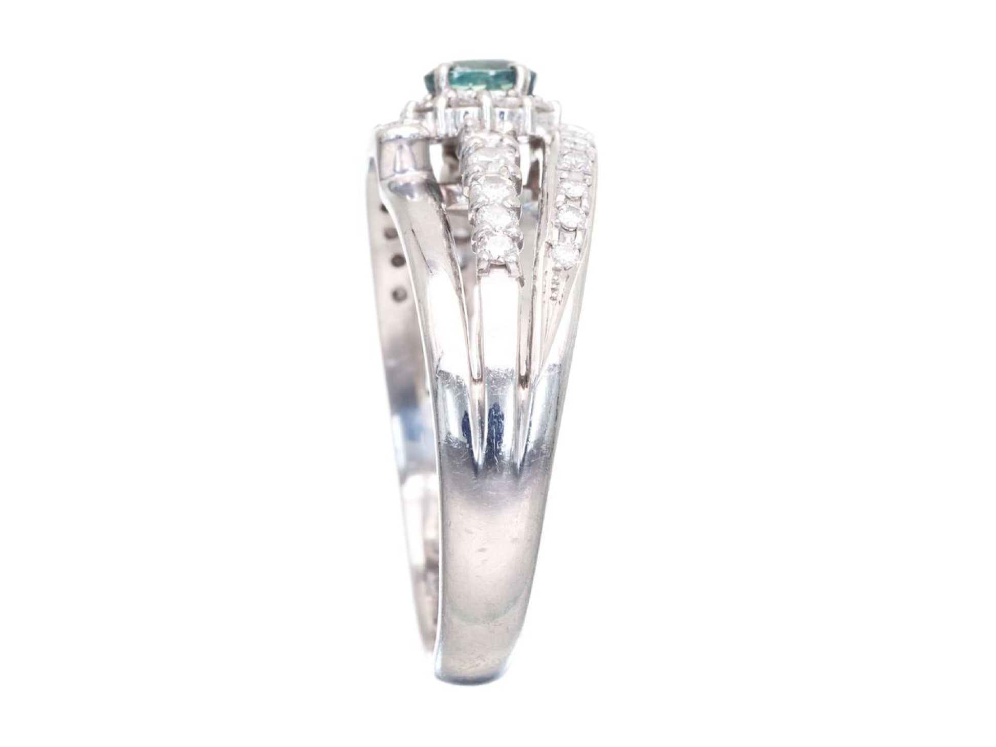 AX 0.30ct D 0.36ct Pt900 7.0g Ring 