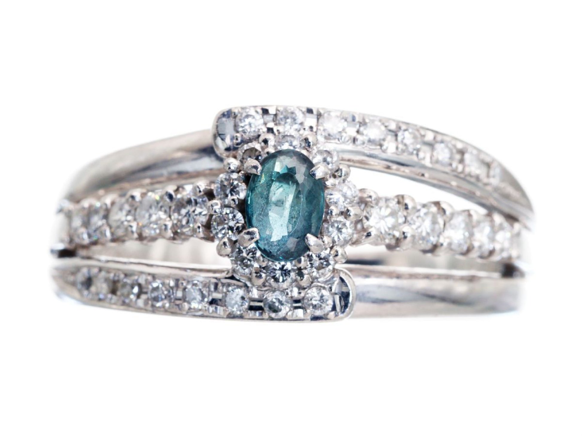 AX 0.30ct D 0.36ct Pt900 7.0g Ring 