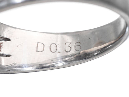 AX 0.30ct D 0.36ct Pt900 7.0g Ring 