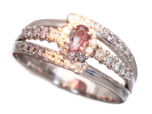 AX 0.30ct D 0.36ct Pt900 7.0g Ring 