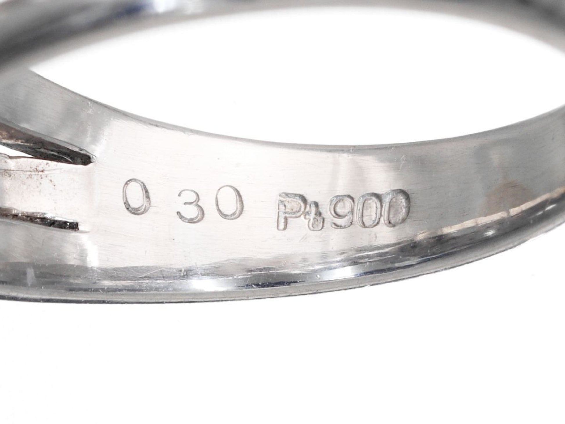 AX 0.30ct D 0.36ct Pt900 7.0g Ring 