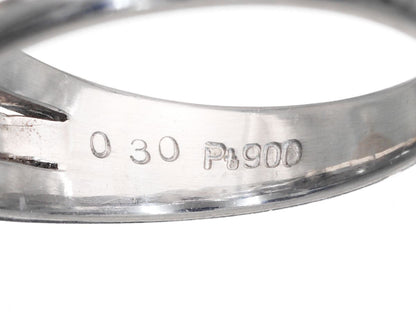 AX 0.30ct D 0.36ct Pt900 7.0g Ring 