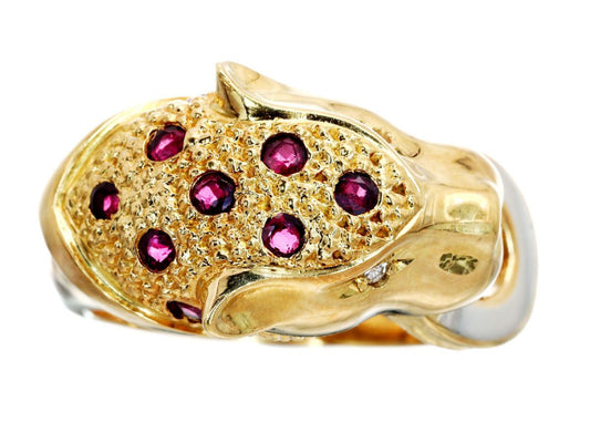 0.15ct Diamond Ring, 18K Gold/Pt900, 7.6g 