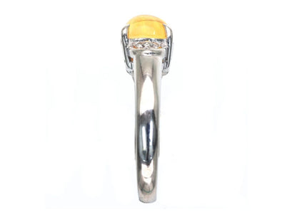 Mexican Opal D0.09ct Pt900 6.0g Ring 