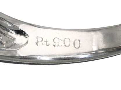 D0.36/0.18ct Pt900 6.5g Ring 