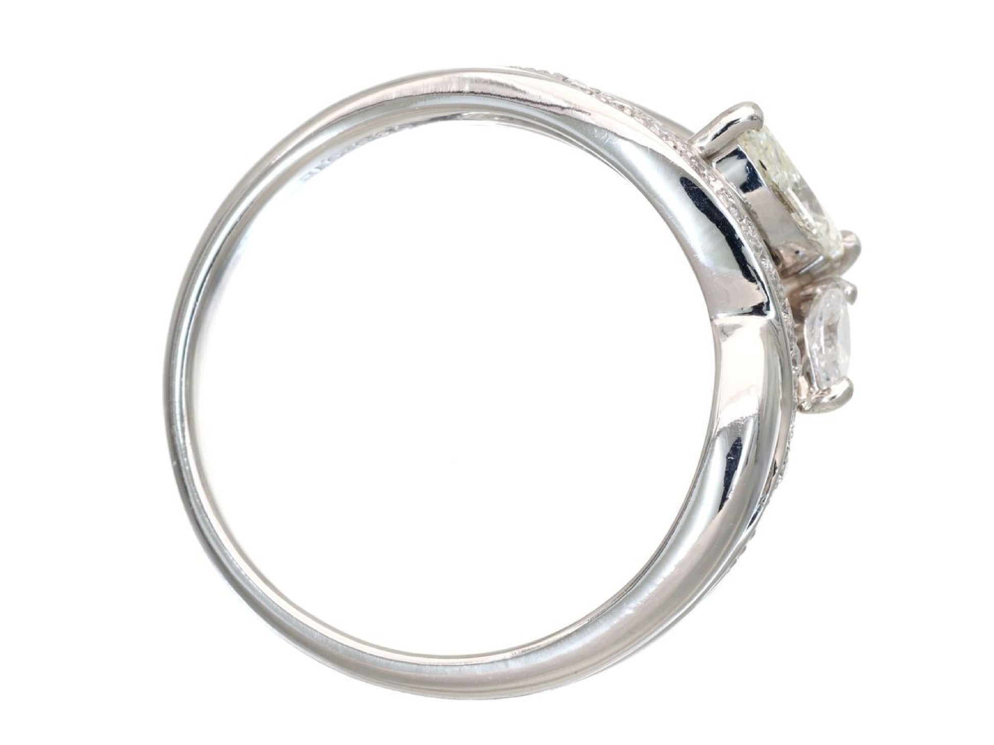 D0.36/0.18ct Pt900 6.5g Ring 