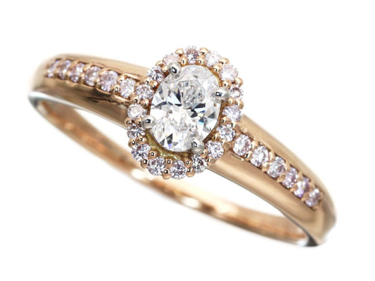 D0.30/0.18ct K18PG/PT950 3.3g Ring 