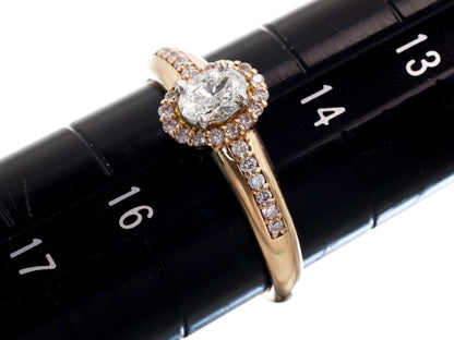 D0.30/0.18ct K18PG/PT950 3.3g Ring 