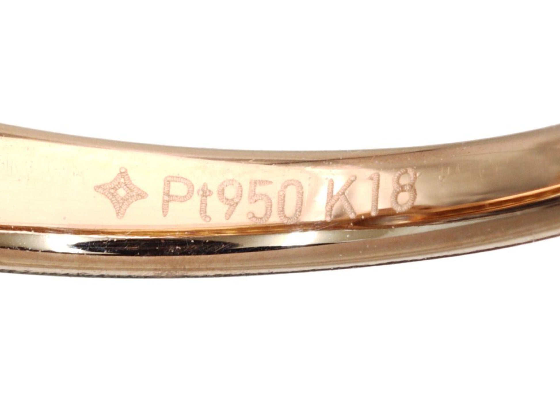D0.30/0.18ct K18PG/PT950 3.3g Ring 