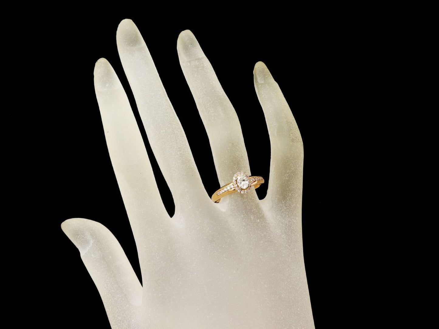 D0.30/0.18ct K18PG/PT950 3.3g Ring 