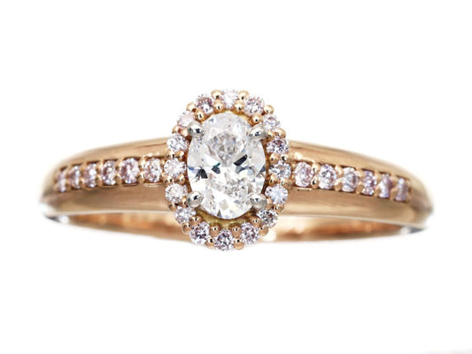 D0.30/0.18ct K18PG/PT950 3.3g Ring 