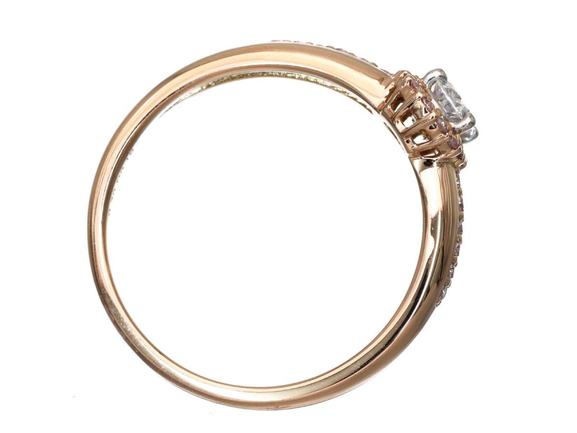 D0.30/0.18ct K18PG/PT950 3.3g Ring 