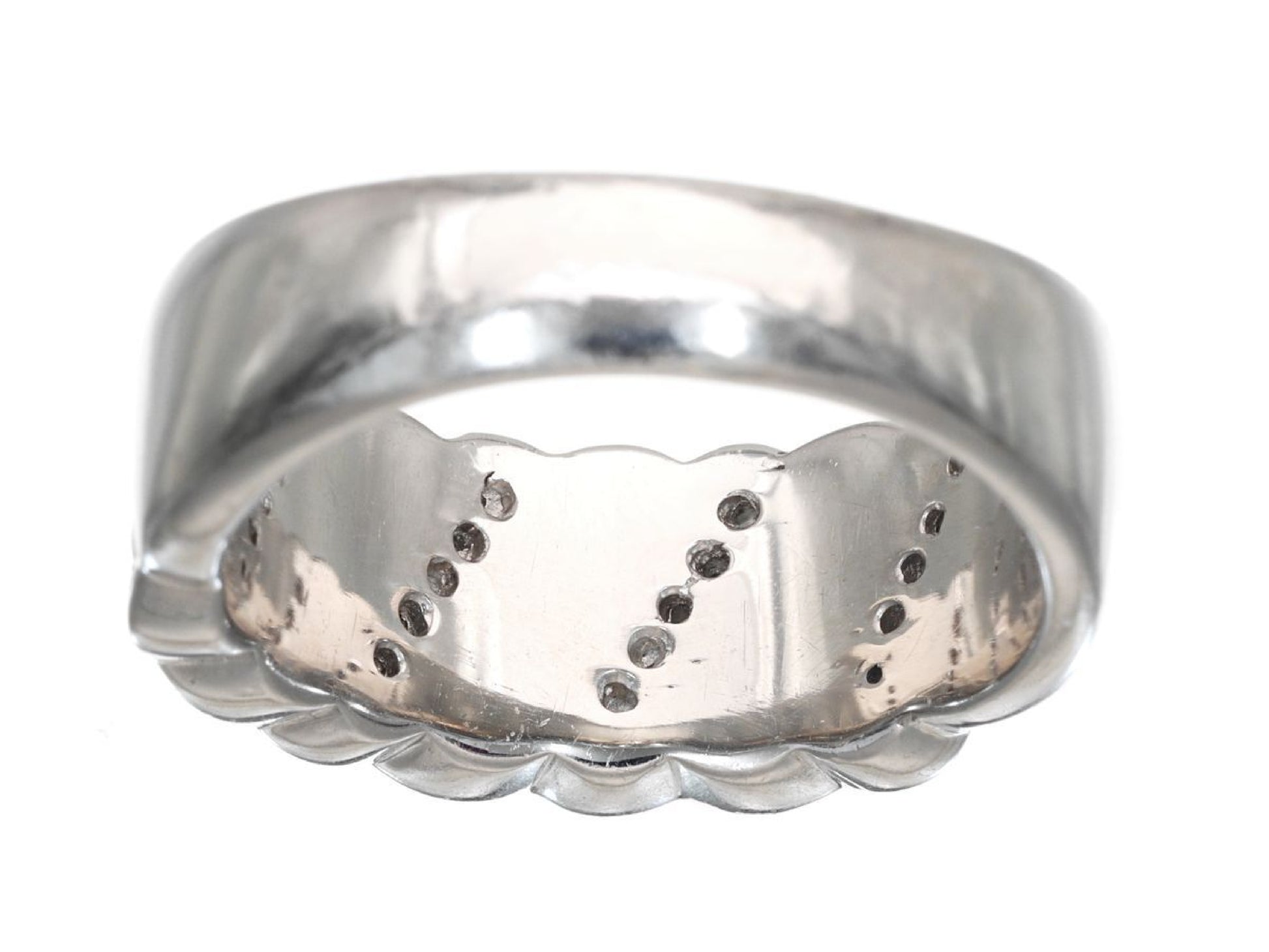 Coral D0.20ct Pt900 12.6g Ring 