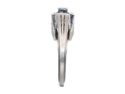 D0.57/0.33ct Pt900 5.9g Ring 