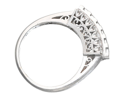 D0.57/0.33ct Pt900 5.9g Ring 