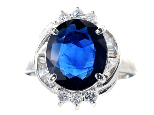 S4.963ct D0.45ct Pt900 9.9g Ring 