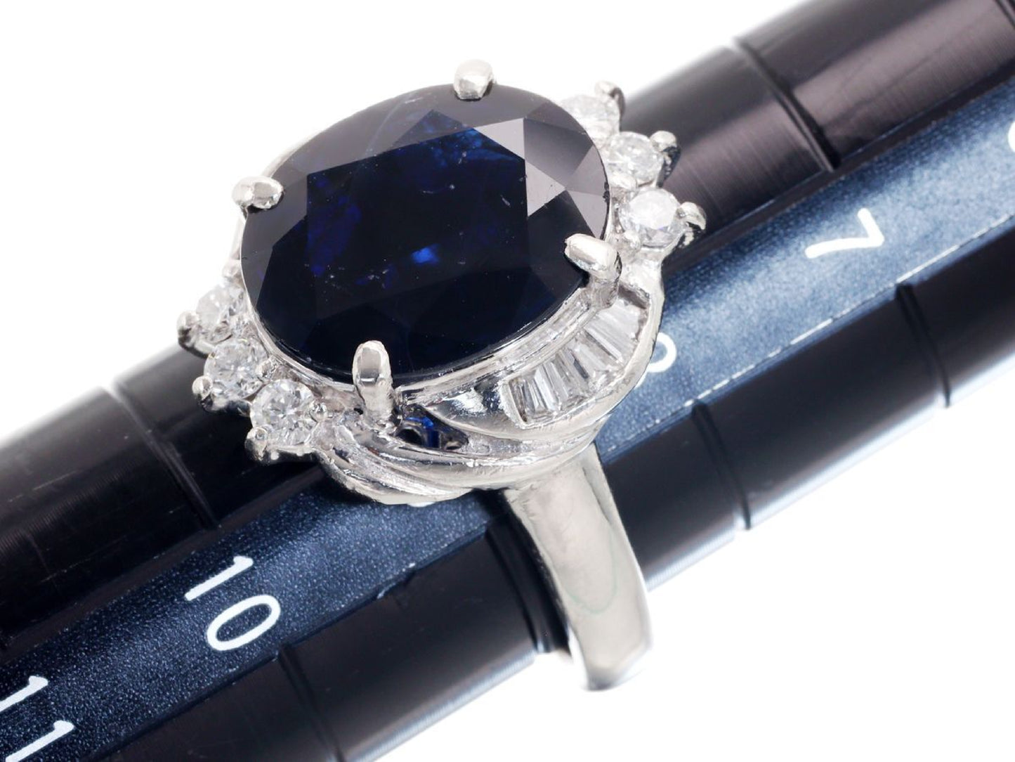 S4.963ct D0.45ct Pt900 9.9g Ring 