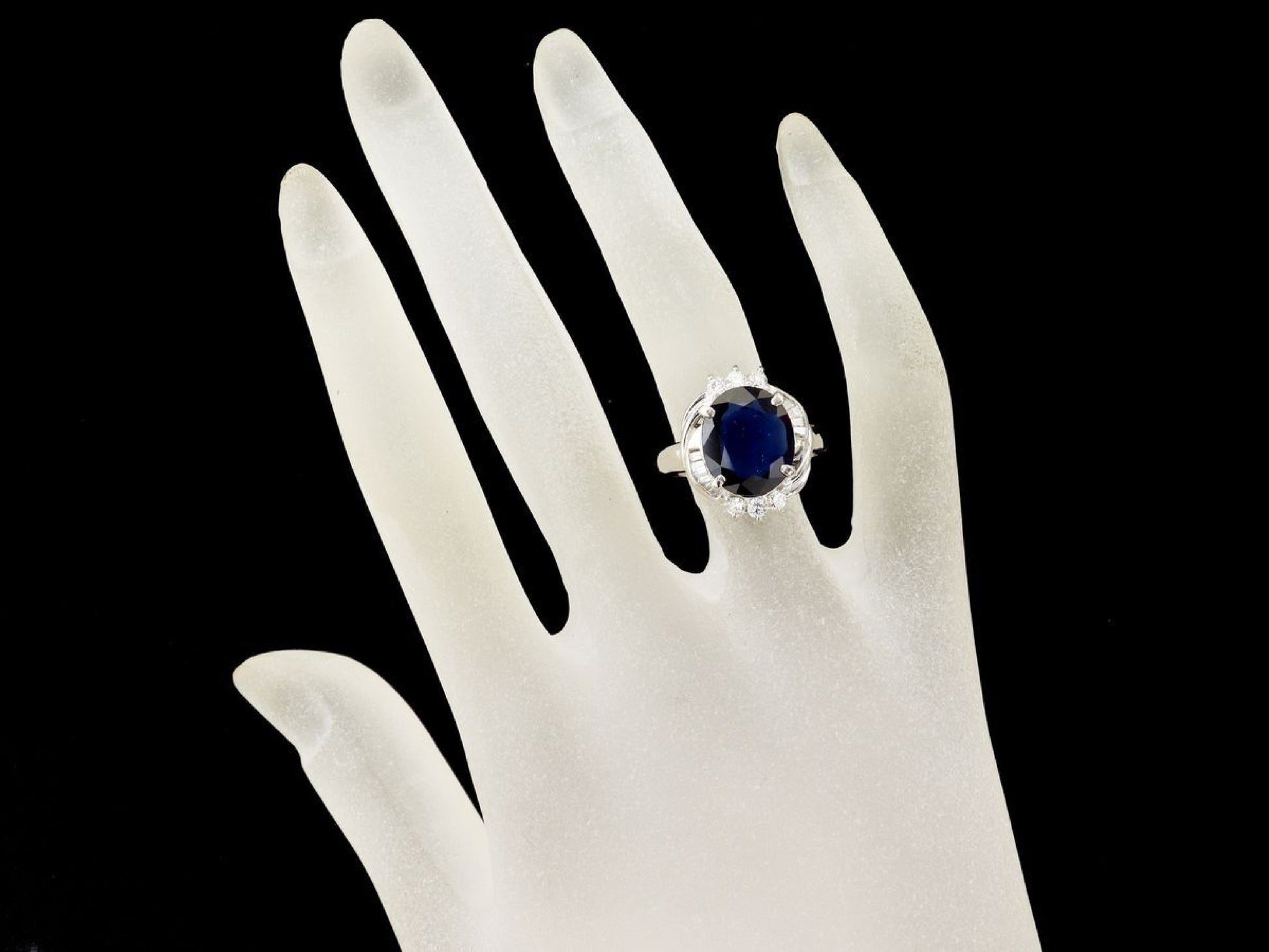 S4.963ct D0.45ct Pt900 9.9g Ring 
