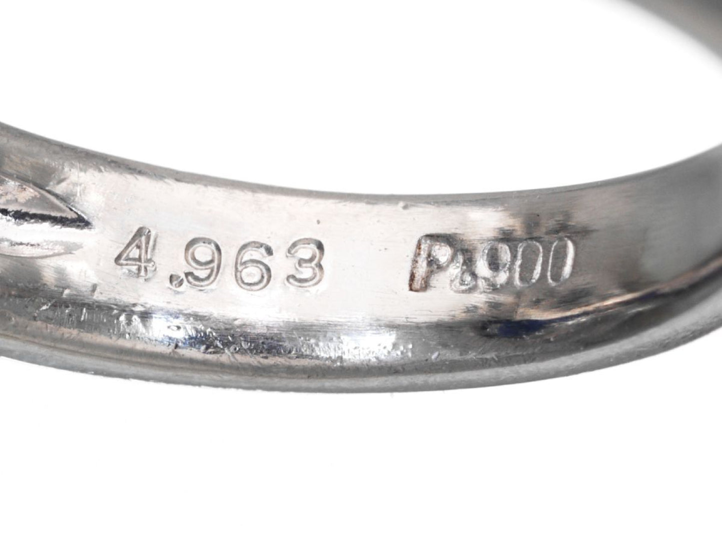 S4.963ct D0.45ct Pt900 9.9g Ring 