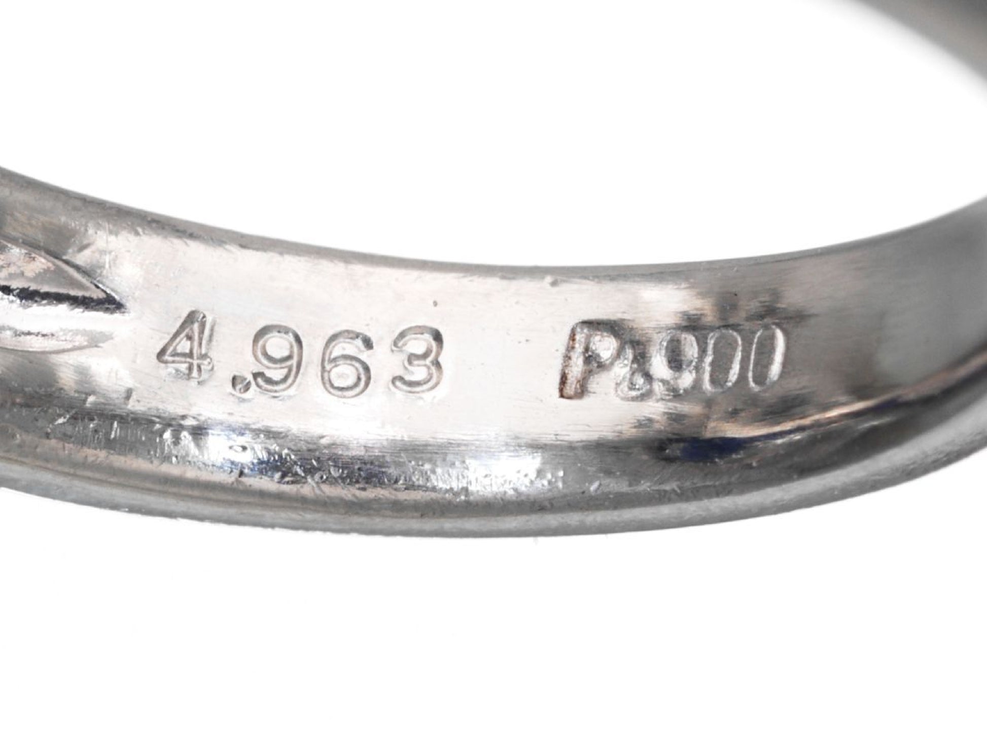 S4.963ct D0.45ct Pt900 9.9g Ring 