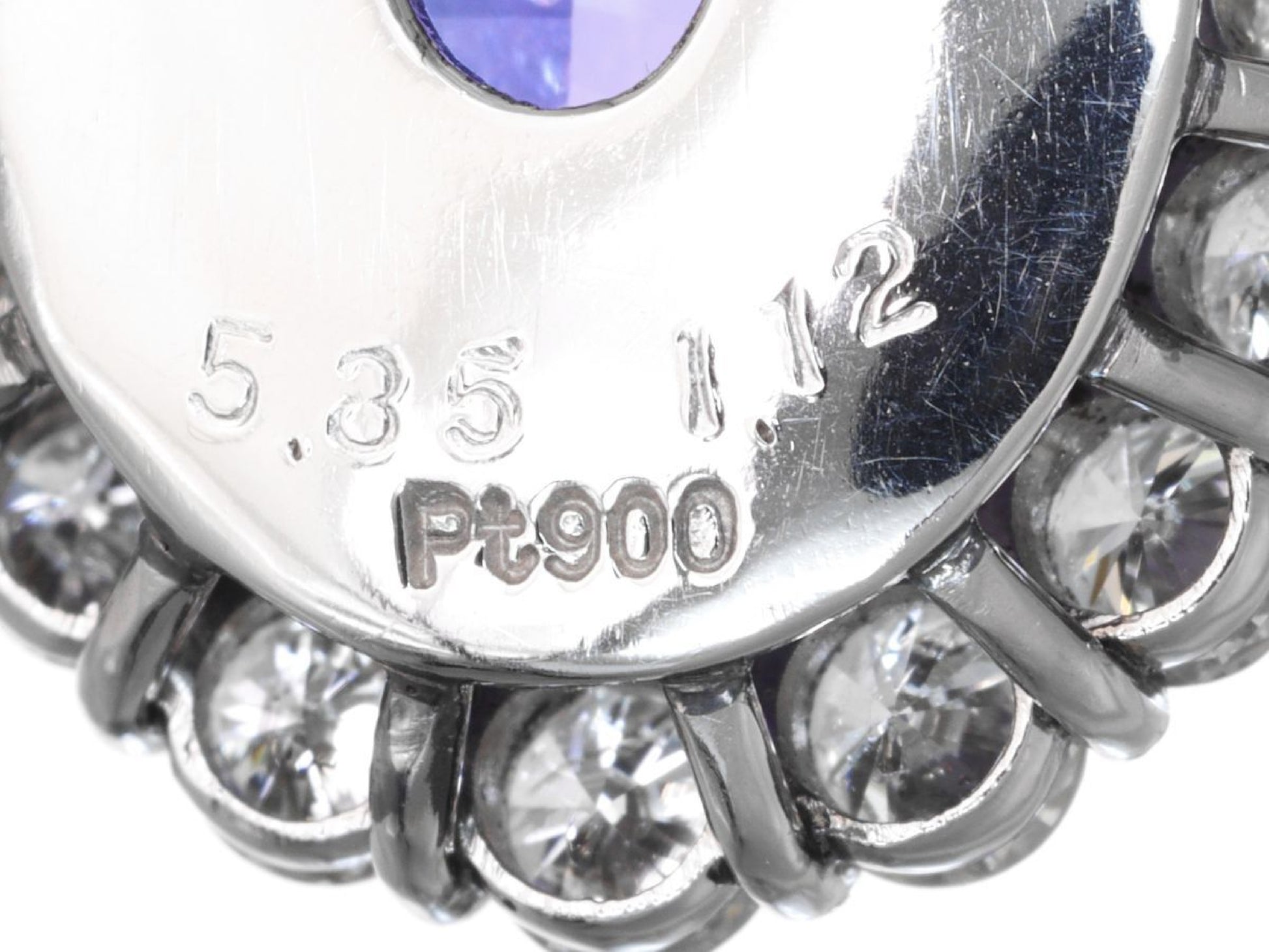 TZ5.85ct D1.12ct Pt900 5.6g Pendant Top 
