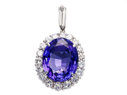 TZ5.85ct D1.12ct Pt900 5.6g Pendant Top 