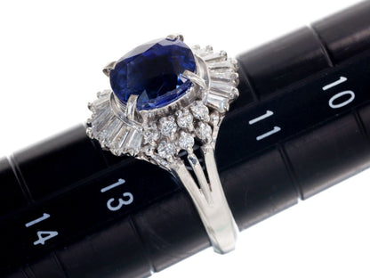 S2.95ct D0.66ct Pt900 8.0g Ring 