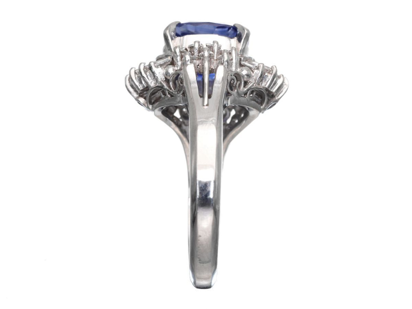 S2.95ct D0.66ct Pt900 8.0g Ring 