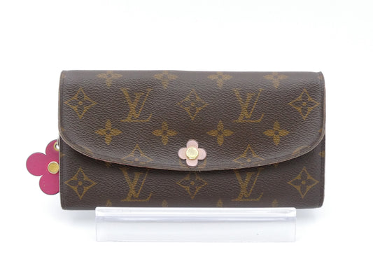 LOUIS VUITTON Monogram Portefeuille Emilie Flower Wallet