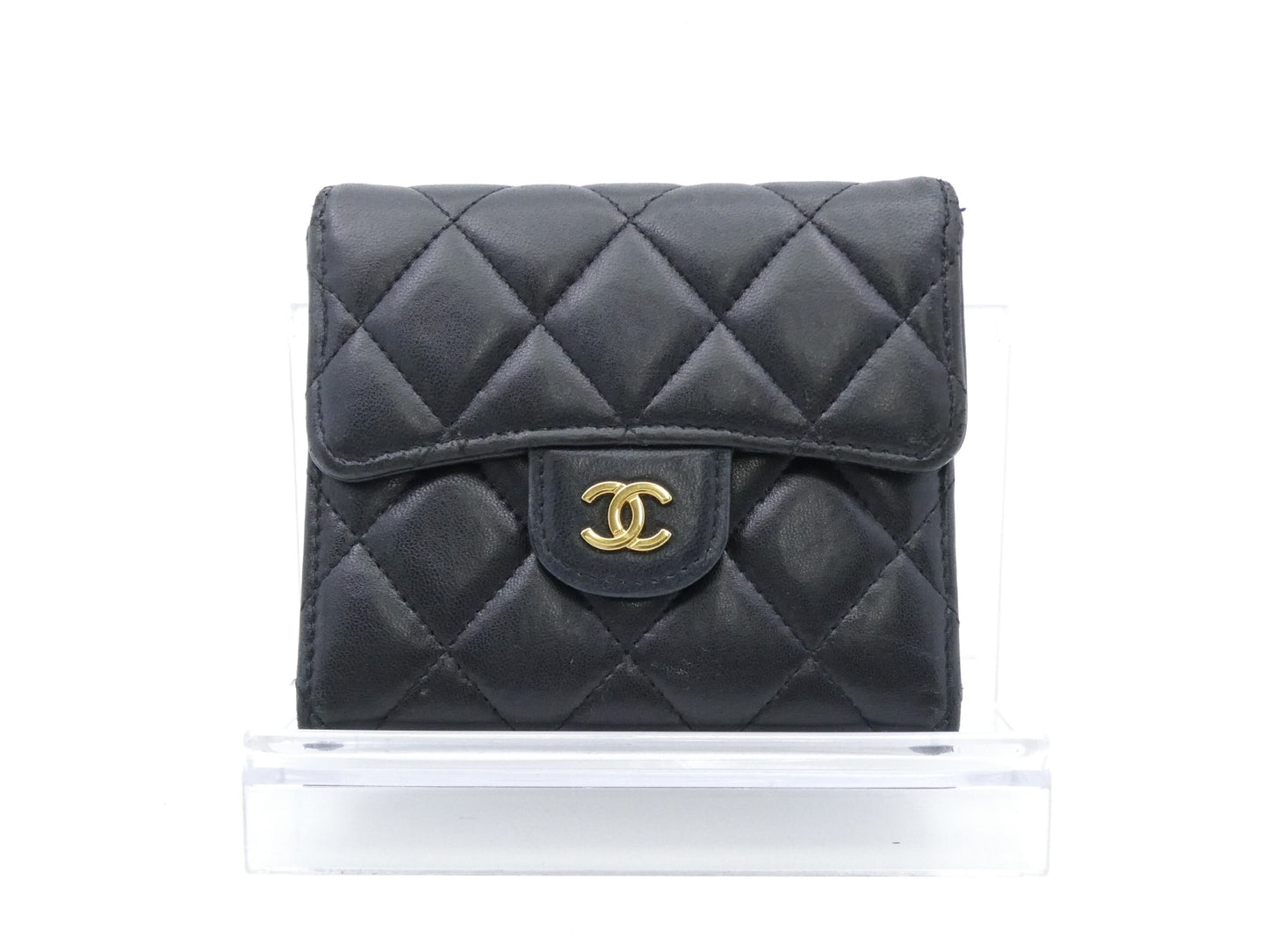 CHANEL Matelasse Coco Mark Tri-fold Wallet