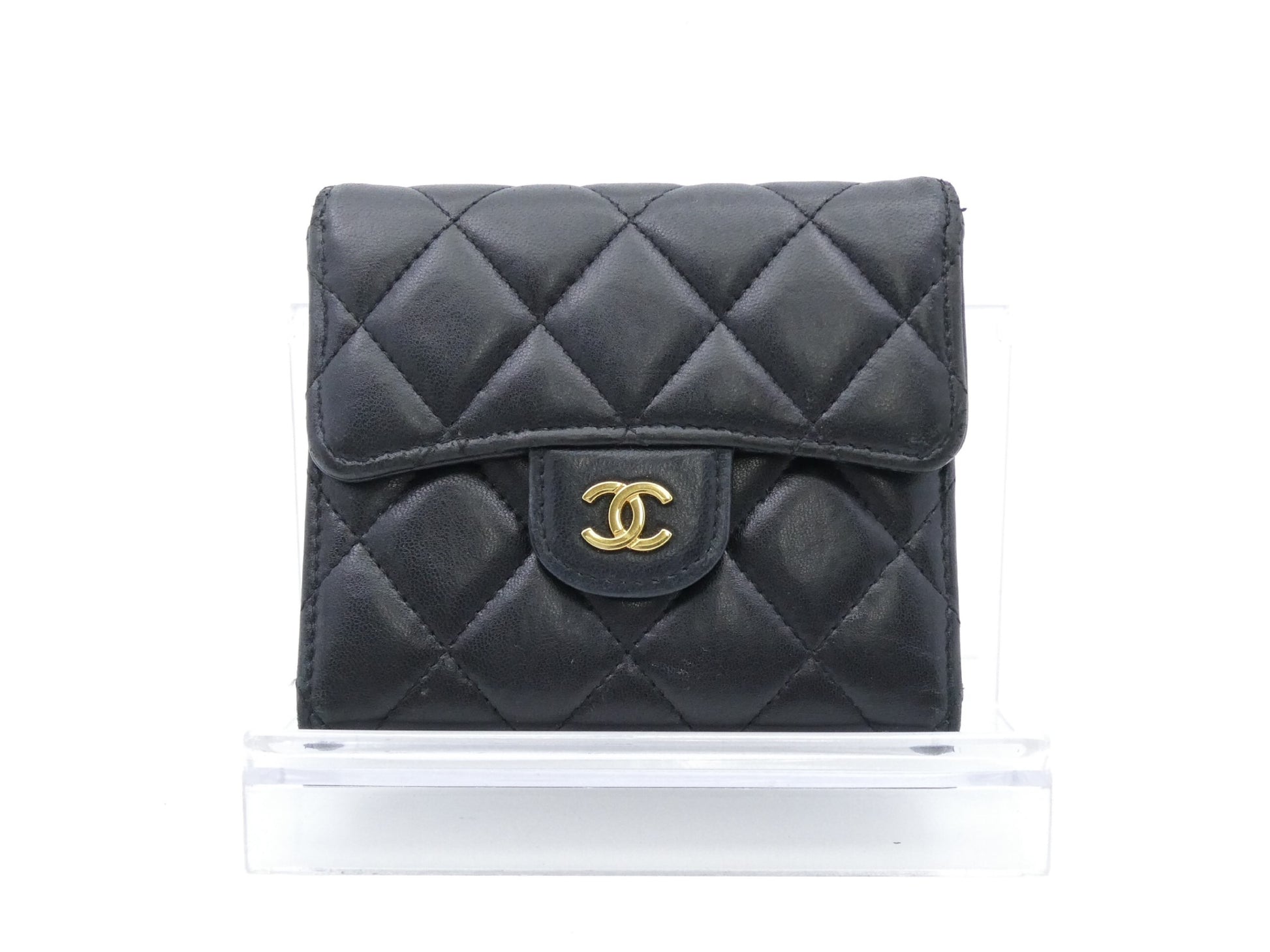 CHANEL Matelasse Coco Mark Tri-fold Wallet