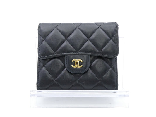 CHANEL Matelasse Coco Mark Tri-fold Wallet