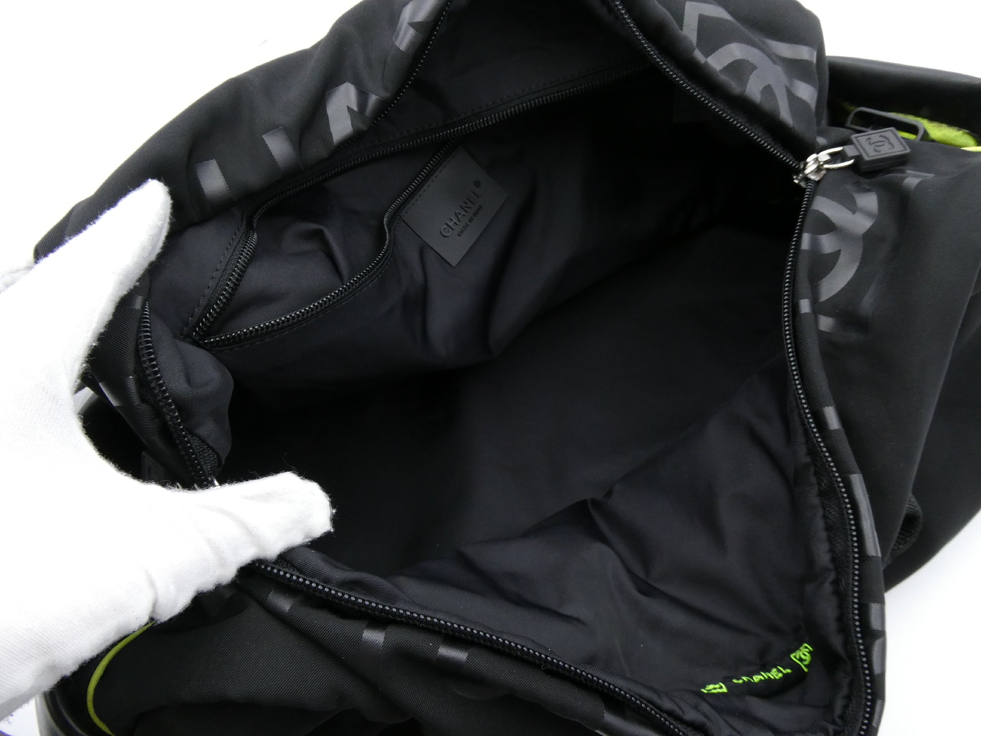 CHANEL Sport Logo Nylon 2-Way Boston Bag