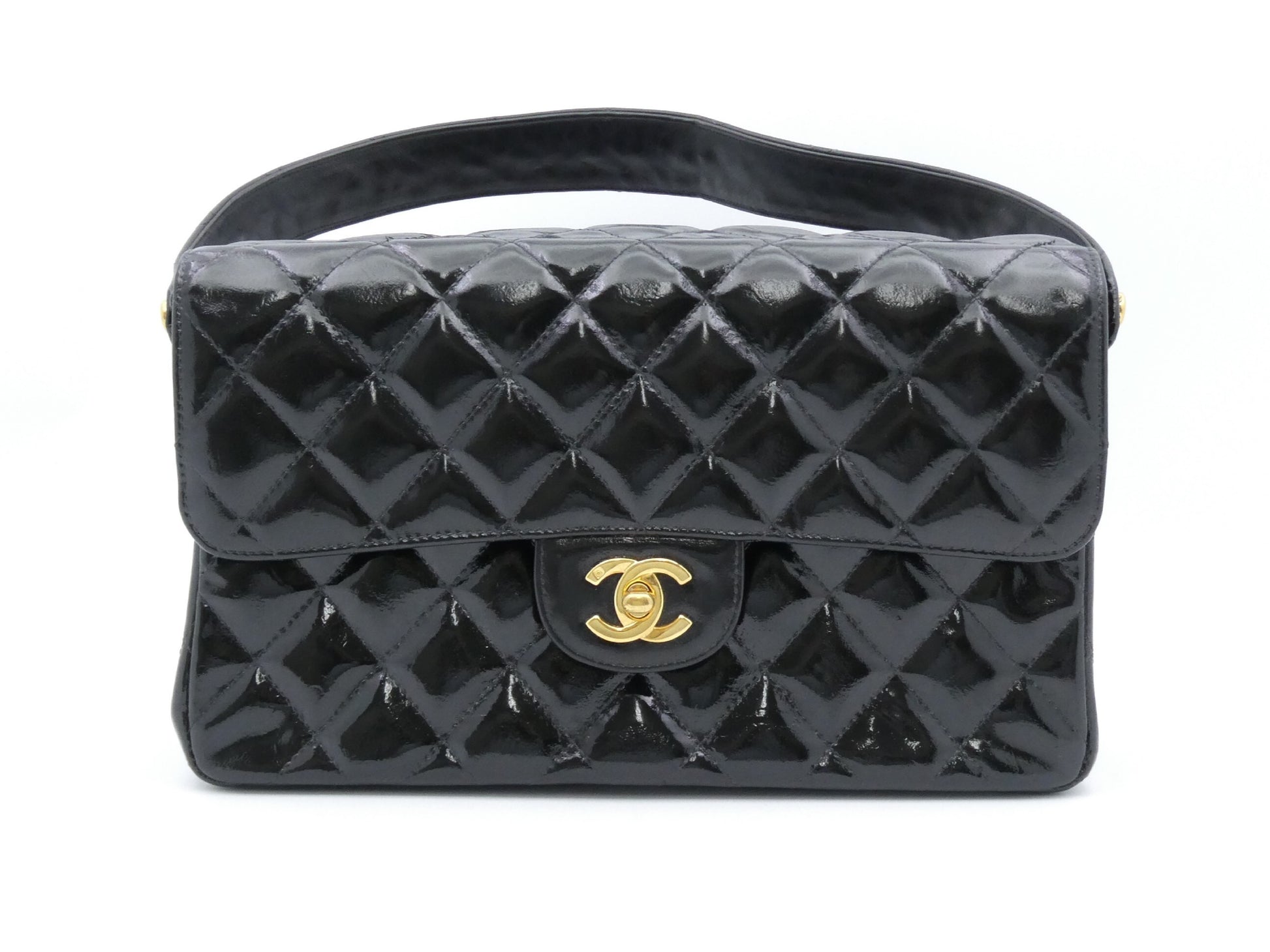 CHANEL Matelasse Coco Mark Enamel Double Face Shoulder Bag