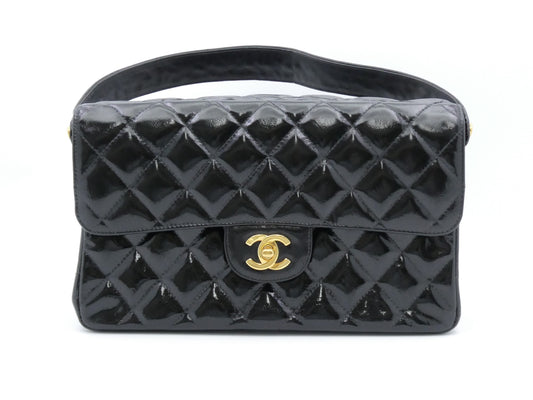 CHANEL Matelasse Coco Mark Enamel Double Face Shoulder Bag