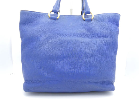 PRADA logo leather 2-way tote bag