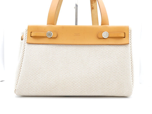 HERMES Airbag Cabas PM Shoulder Bag with G Stamp